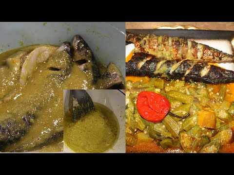 recette-poisson-cuit-au-four-avec-du-gombo-|-meilleurs-ingrédients-pour-le-poisson-maquereau