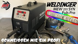 Weldinger MEW 211 Syn Puls Pro - Schweißen wie ein Profi - MIG/MAG Puls und Doppelplus Betrieb