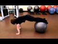 Knee To Chest With an Exercise Ball- Work Out Video Example