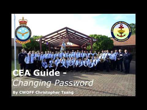 Cadet Enterprise Application - Changing Password