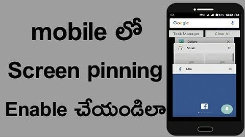 How to enable screen pinning in android