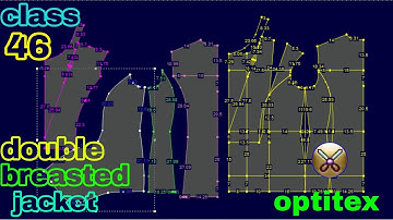 double-breasted jacket |drafting | optitex pds