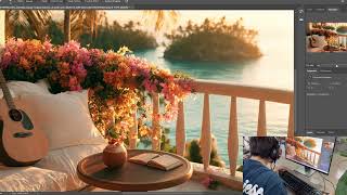 How I Create Soft Morning Guitar Music photo 🎹 | Photoshop Pro Workflow | Soft Morning Guitar Music screenshot 3