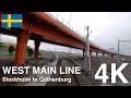 4k cabview west main line stockholm to gothenburg