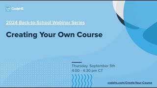 Creating Your Own Course