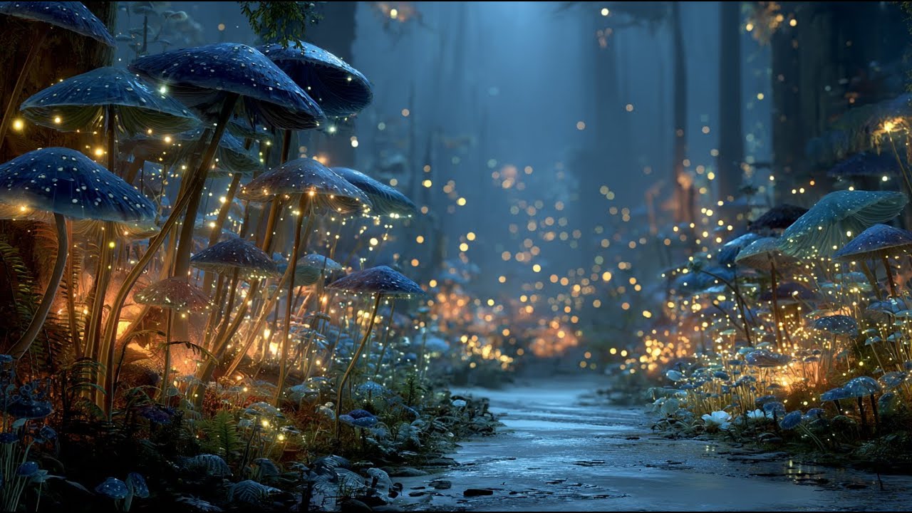 Whispers in the Glow | Fantasy Music & Animated Enchanted Forest Scenery