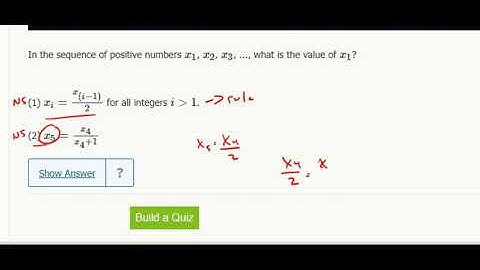 Sequences DS 1- In the sequence of positive numbers x1, x2, x3, ... what is the value of x1?