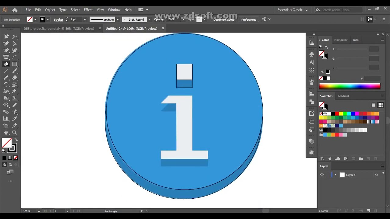 I icon illustrator tutorial | i icon in illustrator cc - YouTube