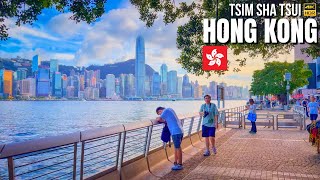 Hong Kong - Tsim Sha Tsui Walking Tour【4K HDR】| Walking by Hong Kong's Famous Skyline