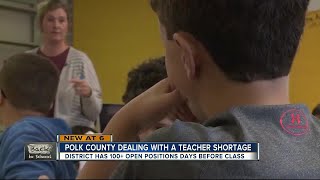 Polk County schools dealing with a teacher shortage