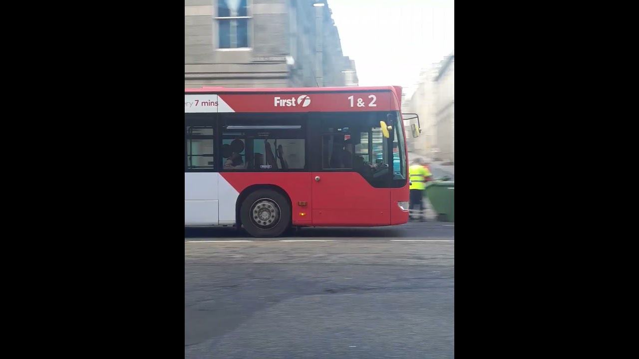 First Aberdeen bendy Mercedes Citaro (11113) in Aberdeen operating route 1A to Castle Street.