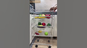 Kệ rau củ inox tiết kiệm không gian bếp, tích trữ rau củ gọn gàng thuận tiện | Gia Dụng Nam Phương