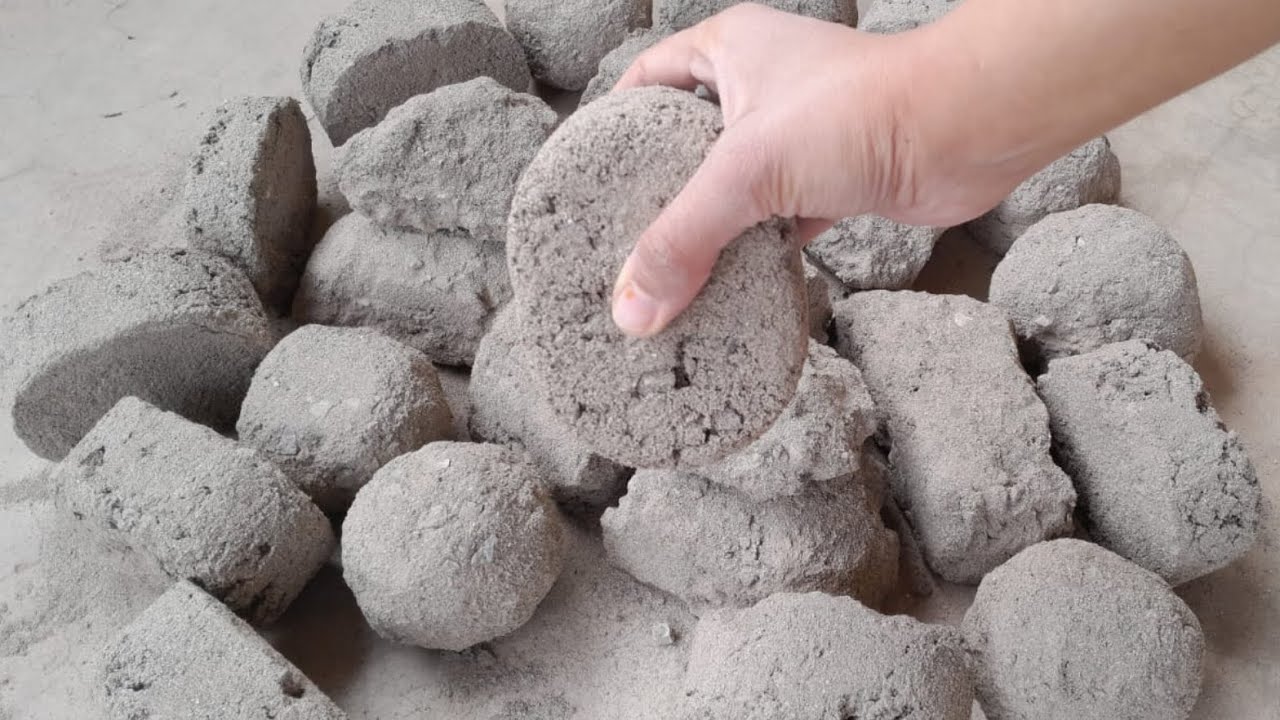New/Gritty Sand cement Dry and water dip then crumbling💓💓Insanely Dusty and crunchy 🔥🔥Must watch