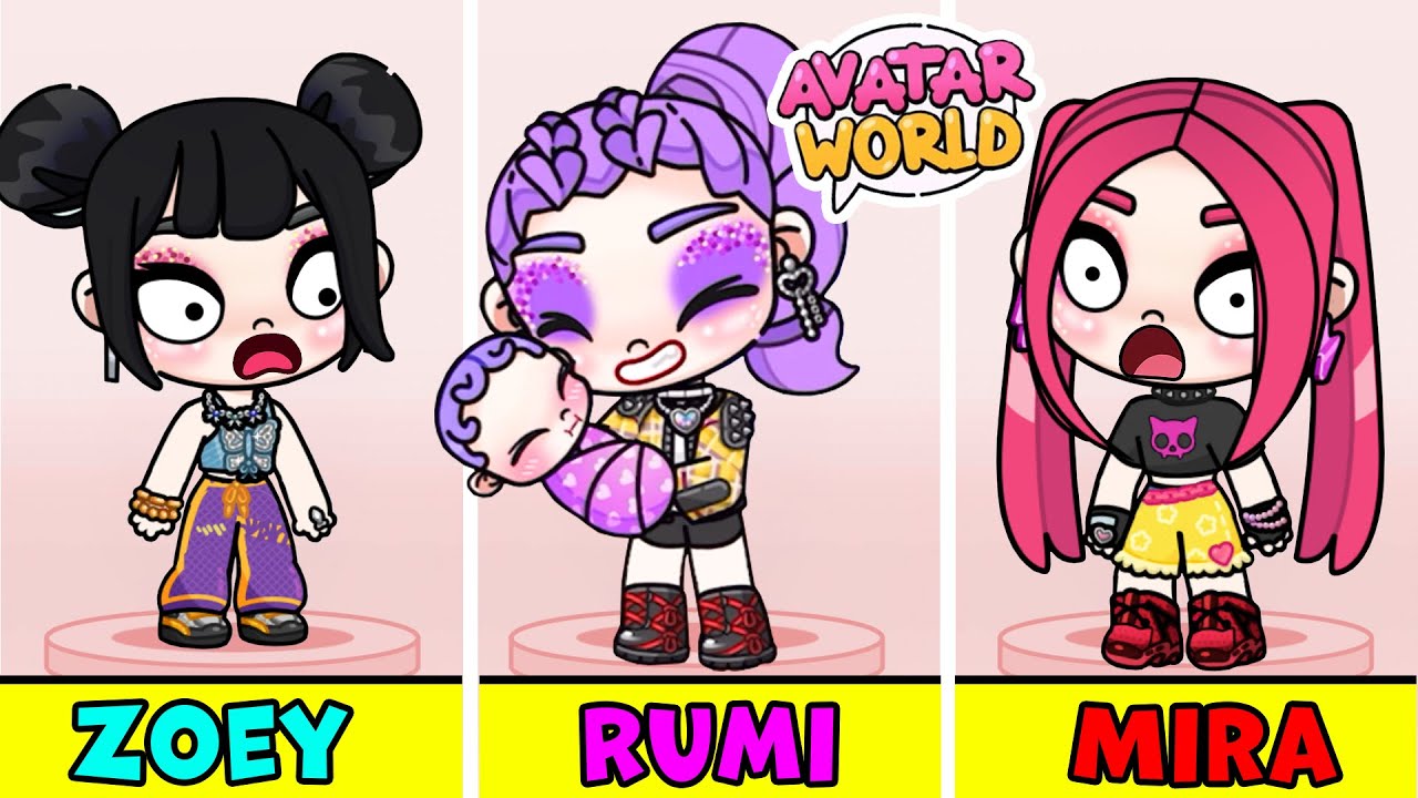 FÁCIL! Como Criar GRÁTIS a RUMI, MIRA e ZOEY de Hunters no Avatar World 🌍 | Gatinha Rosa