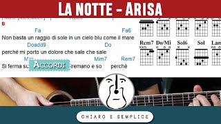 La notte (Arisa) - Accordi Chitarra