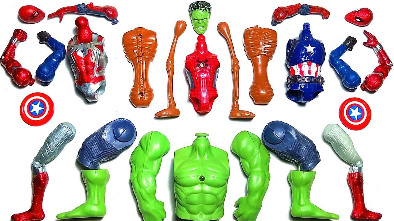 AVENGERS TOYS MARVEL'S CAPTAIN AMERICA SPIDER-MAN SIRENHEAD HULK SUPERHERO ACTIONFIGURES TOYS 
