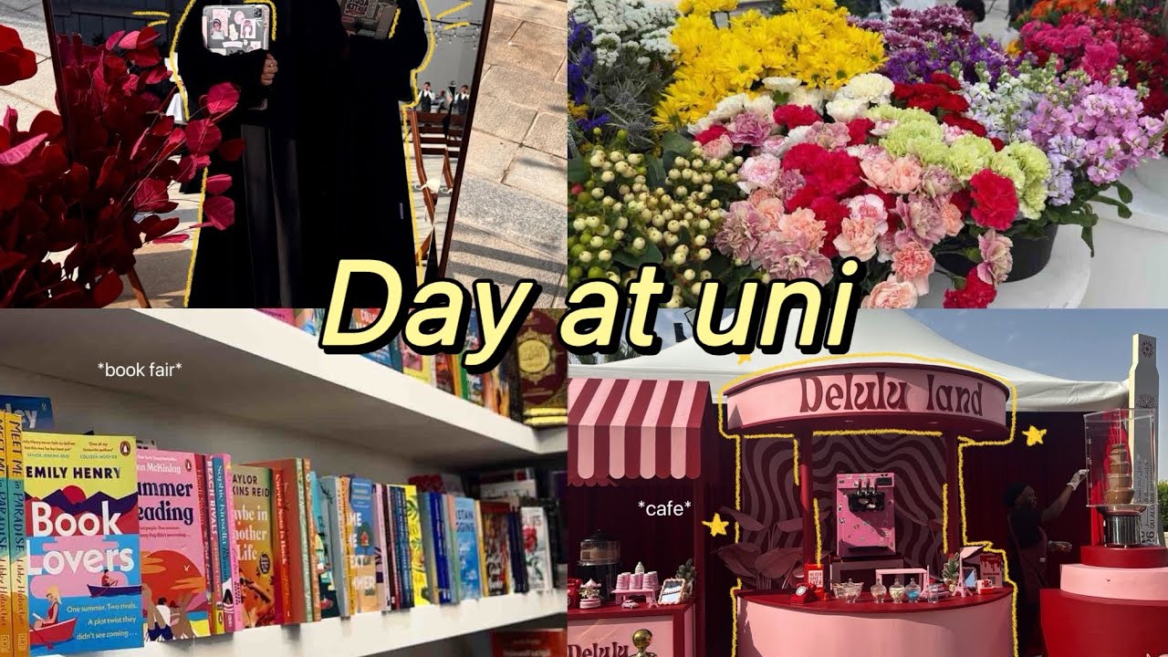 spend a day with me at Qatar Uni📚🪄book fair, alumni reunion +studying