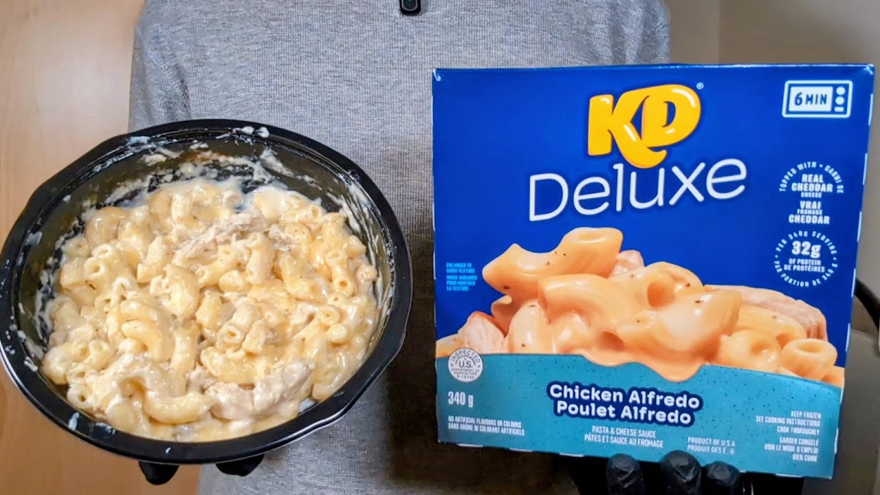 Обзор замороженных макарон с сыром KRAFT (KD Deluxe Chicken Alfredo Microwave Meal)
