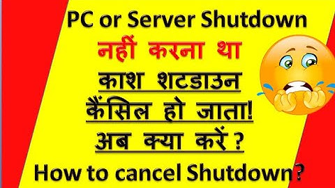 cancel shutdown command  | how set shutdown timer in windows 10