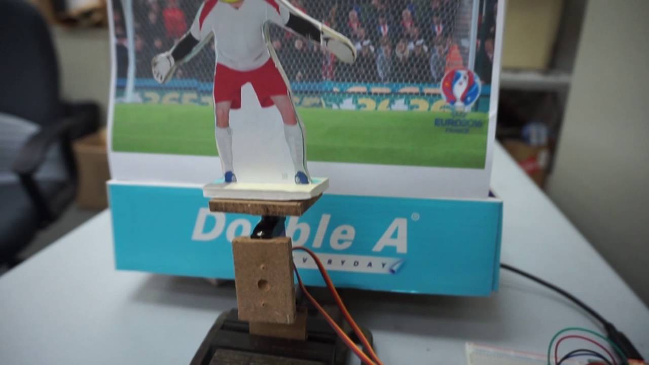 Arduino Goalkeeper Arduino Control Goalkeeper - Gyroscope - YouTube