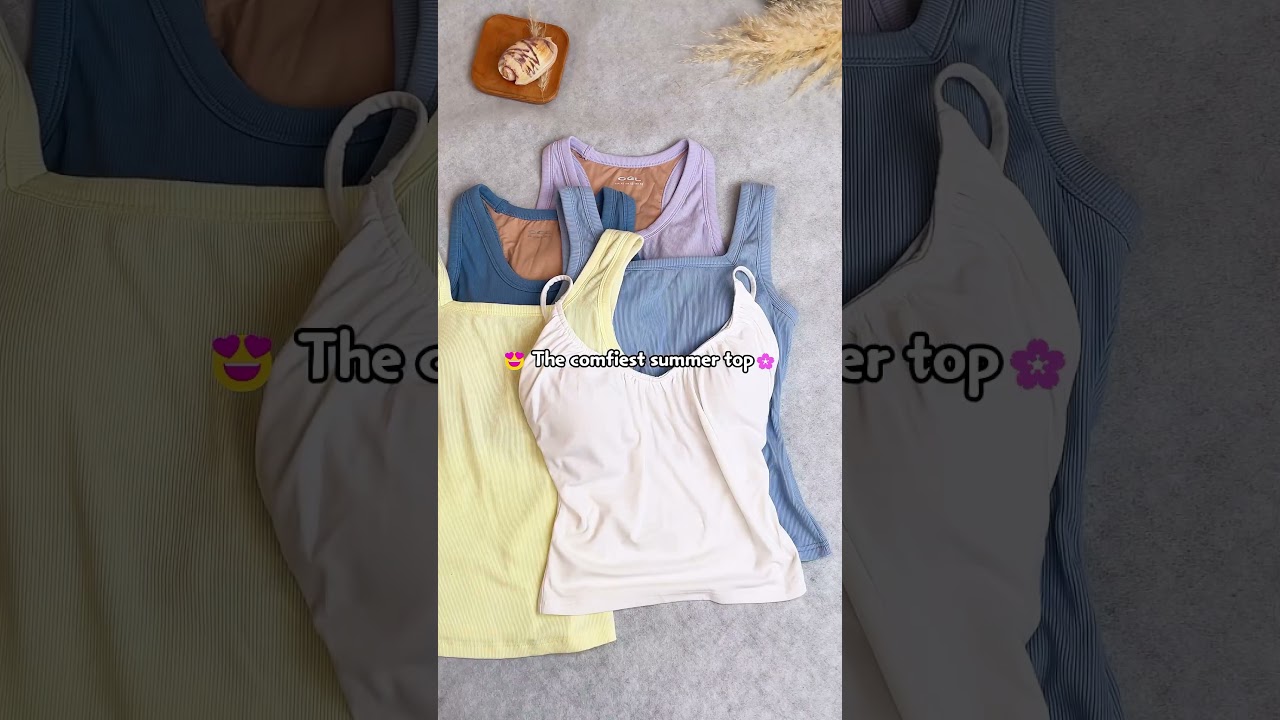 The hottest item this summer is… brami tops (built-in bra tanks)!