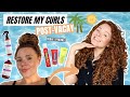 HOW TO RESTORE + PROTECT CURLS FROM SUN, SEA, POOL DAMAGE☀️| POST HOLIDAY SUMMER CURLY HAIR ROUTINE