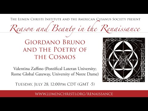Giordano Bruno and the Poetry of the Cosmos, with Valentina Zaffino