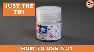 How to use Tamiya X21 to make glossy paints flat