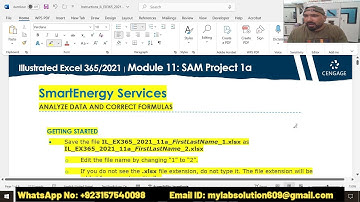 Illustrated Excel 365/2021 | Module 11: SAM Project 1a | SmartEnergy Services | IL EX365 2021 11a