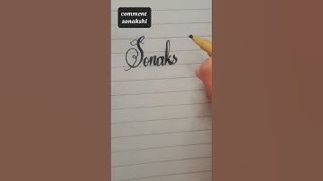 how to write 💕 name 💕sonakshi ✍️ cursive writing #youtubeshorts #youtube #ytshorts