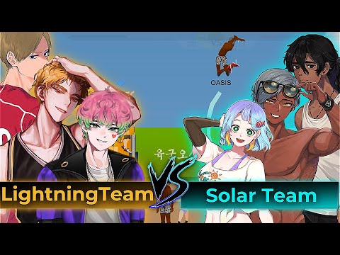 The Spike Volleyball !! 3x3 !! Lightning Team Vs Solar Team !! Full Gameplay !! The Spike 3.1.2