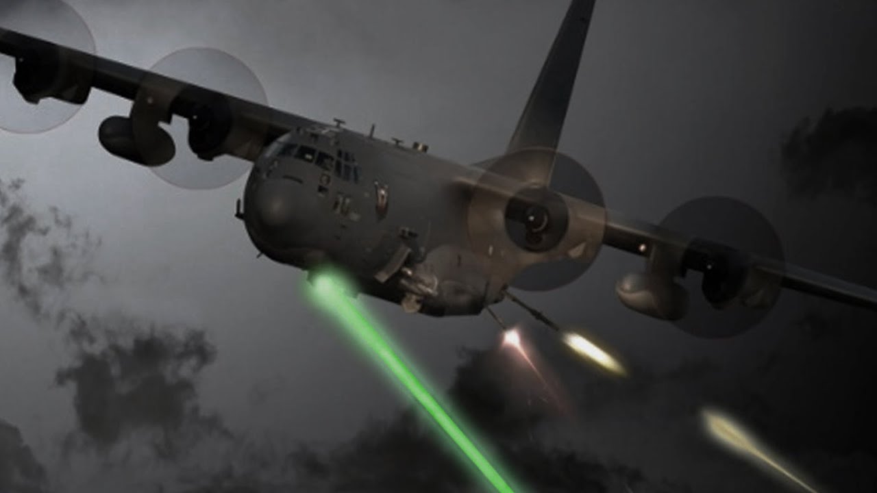 The AC-130 is a Gunship on Steroid Action Firing all Its Cannons - YouTube