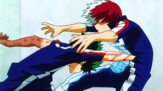 Izuku vs Shoto | Fight Scene | My Hero Academia.