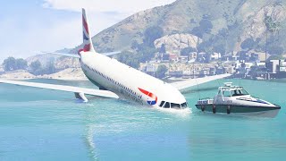 British Airways Stolen From Los Santos Airport Emergency Land To Water Gta-5