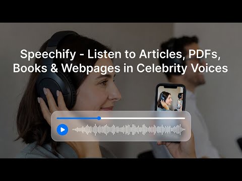 Speechify: Hands-Free Reading Assistant – Dyslexia-Friendly & Super Fast
