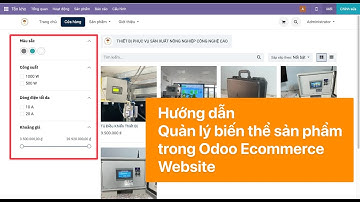 Quản lý biến thể sản phẩm trong Odoo ecommerce website