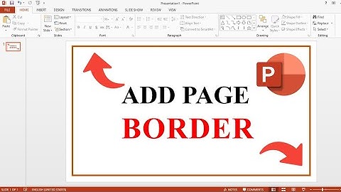 Paginarand toevoegen in Microsoft PowerPoint