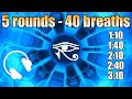 Wim hof breathwork 5 tours  40 respirations avec les sons de gurison de la glande pinale