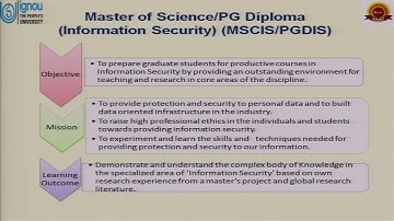Master of Science Information Security MSCIS
