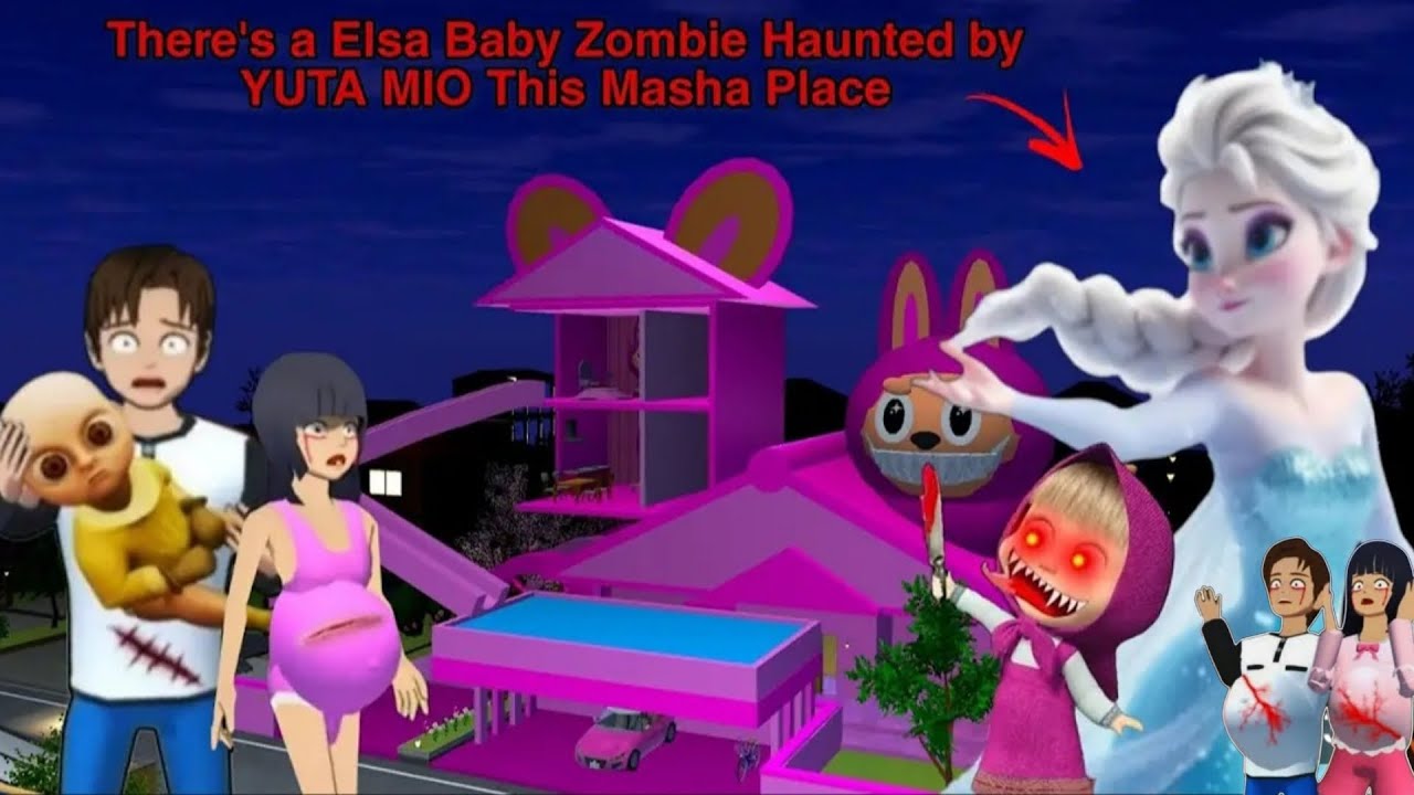 There's a Elsa Baby Zombie Haunted by YUTA & MIO This Masha Place💀✅️ | SA..