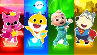 ❤️🎶💥⭐🔥🎮 Pinkfong vs Baby Shark vs Cocomelon vs Wolfoo Who Will Win?