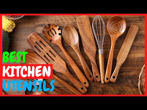 Best Kitchen Utensils Set of 2021 | Wood Cooking Utensils - YouTube