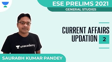 Current Affairs Updation Part - 2 | ESE Prelims 2021 | GS | Saurabh Kumar Pandey