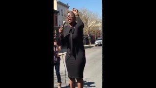 Nina Turner at Bernie Sanders 2016 NY headquarters in Brooklyn 3/26/2016