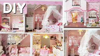 DIY miniature dollhouse kit/pink sweetheart/ドールハウスキット作り/미니어쳐  하우스/핑크빛 연인♡
