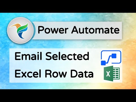 Email Selected Excel Row Data using Power Automate