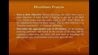 Financial Seed 17: Corporate restructuring: Divestitures and Bankruptcy