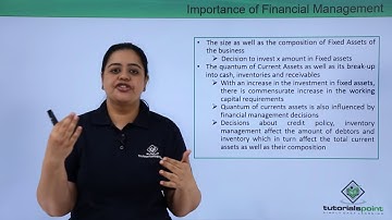 Class 12th – Importance of Financial Management | Business Studies | Tutorials Point