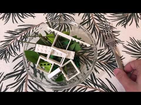 Stop Motion Cooking ASMR Fake Green Salad サラダ ストップモーション 料理 Stop Motion Animation LEGO