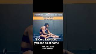 8 core exercises you can do at home! My knee changed the plan, adjust when you need to. #homeworkout